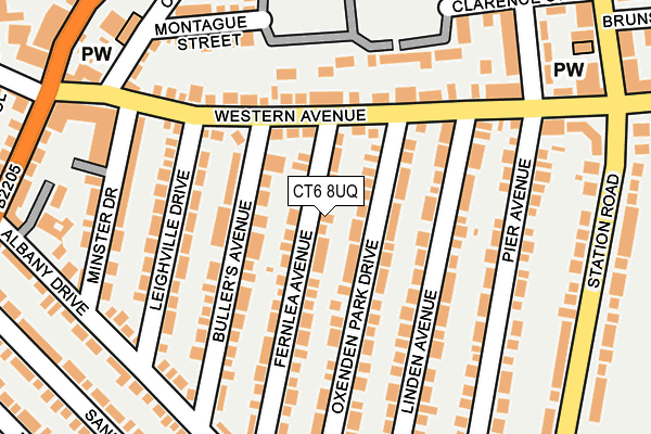 CT6 8UQ map - OS OpenMap – Local (Ordnance Survey)