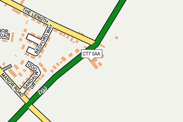 CT7 0AA map - OS OpenMap – Local (Ordnance Survey)