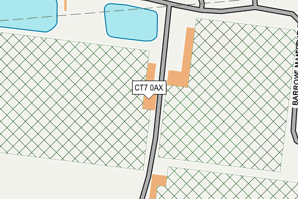CT7 0AX map - OS OpenMap – Local (Ordnance Survey)