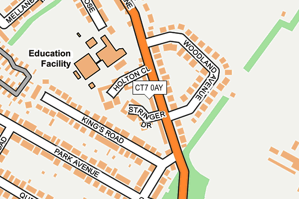 CT7 0AY map - OS OpenMap – Local (Ordnance Survey)