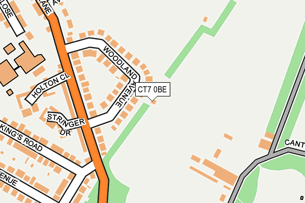 CT7 0BE map - OS OpenMap – Local (Ordnance Survey)