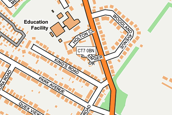 CT7 0BN map - OS OpenMap – Local (Ordnance Survey)
