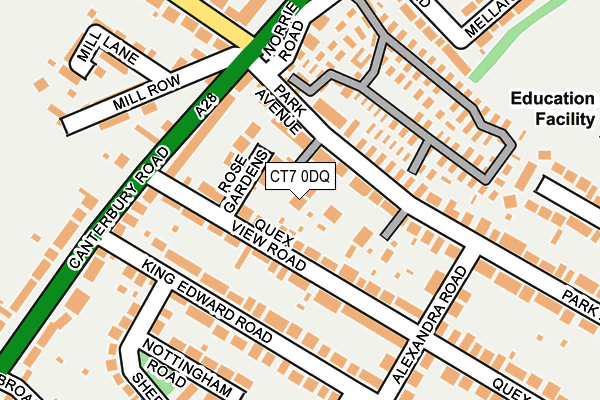 CT7 0DQ map - OS OpenMap – Local (Ordnance Survey)