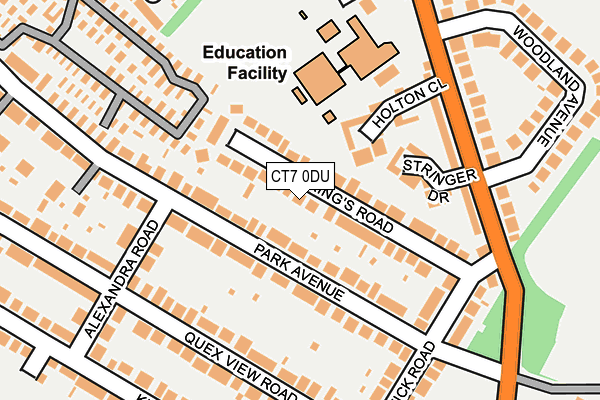 CT7 0DU map - OS OpenMap – Local (Ordnance Survey)