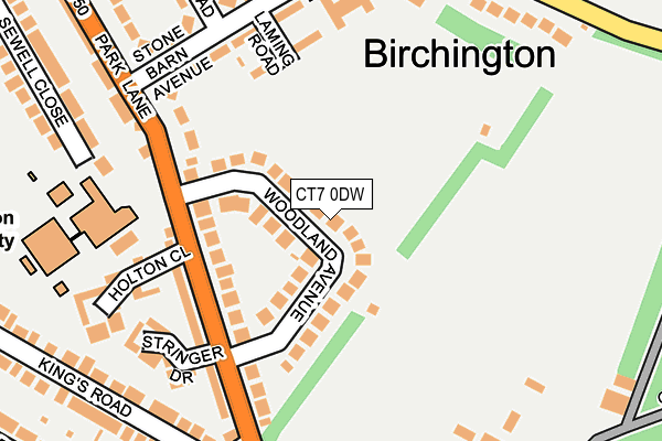 CT7 0DW map - OS OpenMap – Local (Ordnance Survey)