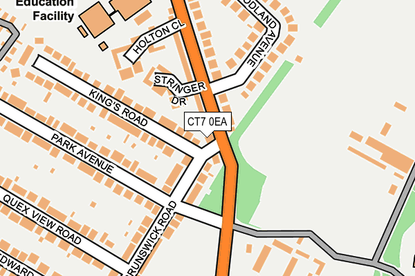 CT7 0EA map - OS OpenMap – Local (Ordnance Survey)