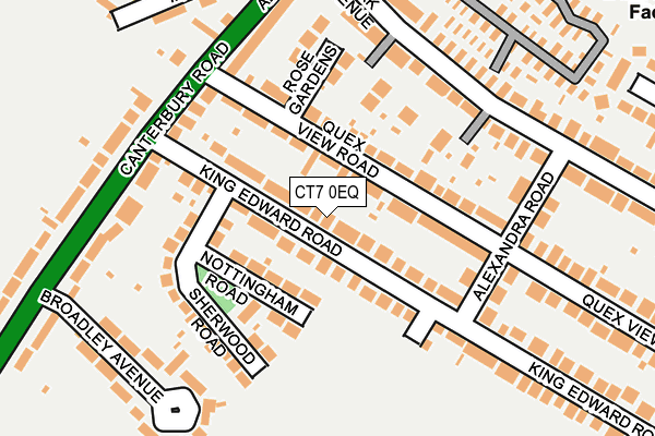 CT7 0EQ map - OS OpenMap – Local (Ordnance Survey)