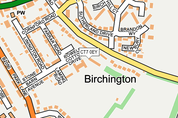 CT7 0EY map - OS OpenMap – Local (Ordnance Survey)