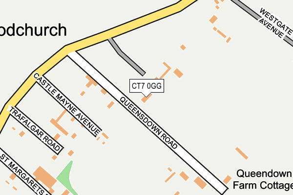 CT7 0GG map - OS OpenMap – Local (Ordnance Survey)