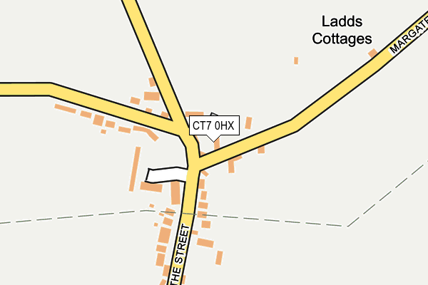 CT7 0HX map - OS OpenMap – Local (Ordnance Survey)
