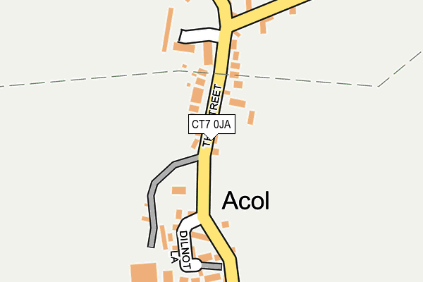CT7 0JA map - OS OpenMap – Local (Ordnance Survey)