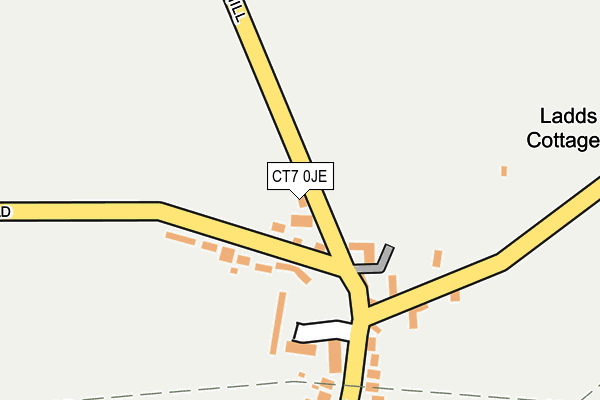 CT7 0JE map - OS OpenMap – Local (Ordnance Survey)