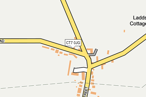 CT7 0JG map - OS OpenMap – Local (Ordnance Survey)
