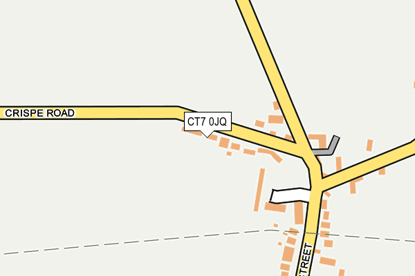 CT7 0JQ map - OS OpenMap – Local (Ordnance Survey)