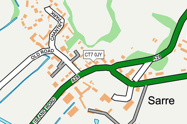 CT7 0JY map - OS OpenMap – Local (Ordnance Survey)