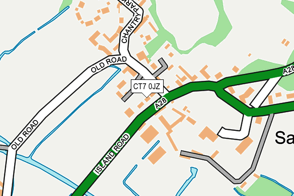 CT7 0JZ map - OS OpenMap – Local (Ordnance Survey)