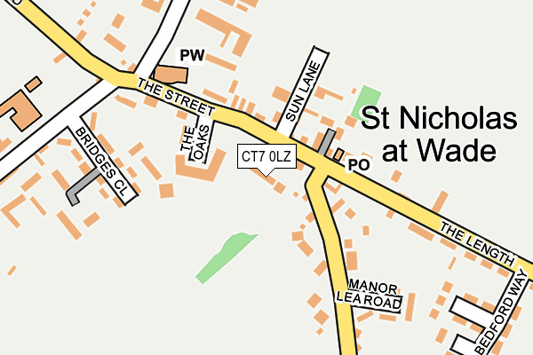 CT7 0LZ map - OS OpenMap – Local (Ordnance Survey)