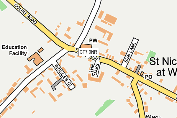 CT7 0NR map - OS OpenMap – Local (Ordnance Survey)
