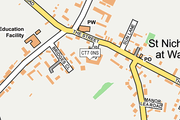 CT7 0NS map - OS OpenMap – Local (Ordnance Survey)