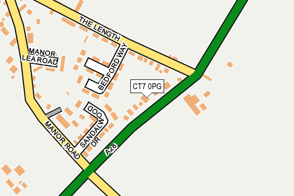 CT7 0PG map - OS OpenMap – Local (Ordnance Survey)