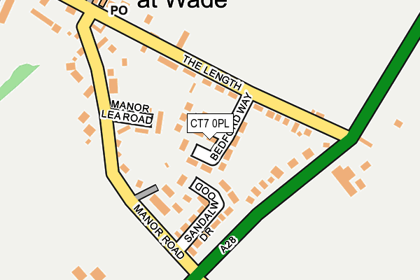 CT7 0PL map - OS OpenMap – Local (Ordnance Survey)