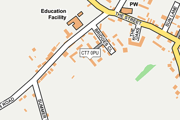 CT7 0PU map - OS OpenMap – Local (Ordnance Survey)