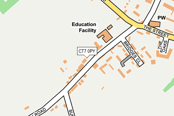 CT7 0PY map - OS OpenMap – Local (Ordnance Survey)