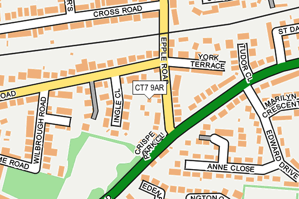 CT7 9AR map - OS OpenMap – Local (Ordnance Survey)