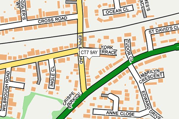 CT7 9AY map - OS OpenMap – Local (Ordnance Survey)