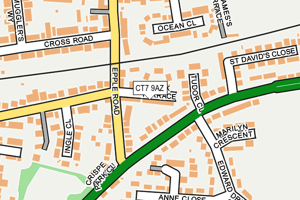 CT7 9AZ map - OS OpenMap – Local (Ordnance Survey)