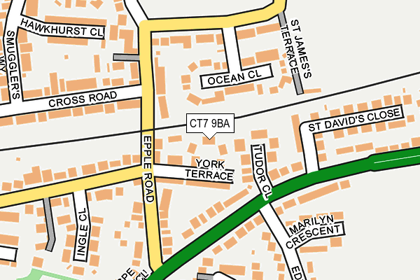 CT7 9BA map - OS OpenMap – Local (Ordnance Survey)