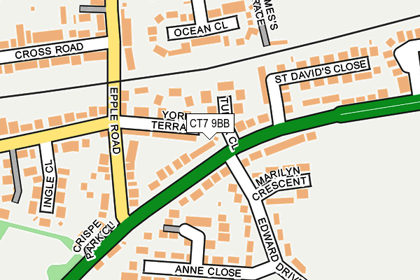 CT7 9BB map - OS OpenMap – Local (Ordnance Survey)