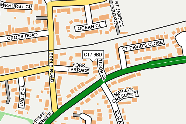 CT7 9BD map - OS OpenMap – Local (Ordnance Survey)