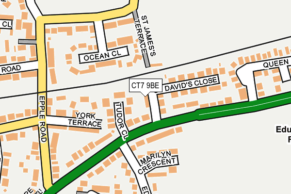 CT7 9BE map - OS OpenMap – Local (Ordnance Survey)