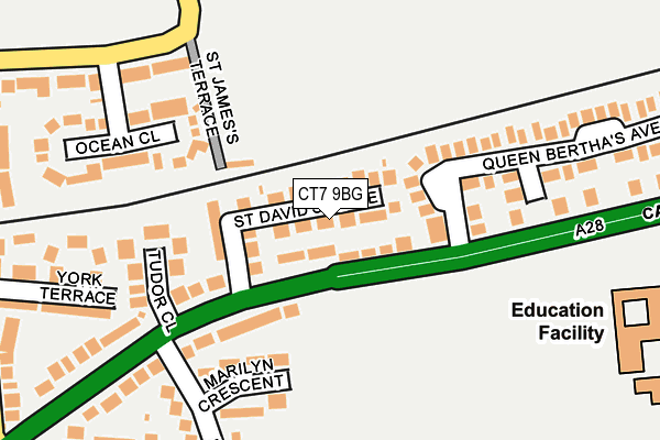 CT7 9BG map - OS OpenMap – Local (Ordnance Survey)