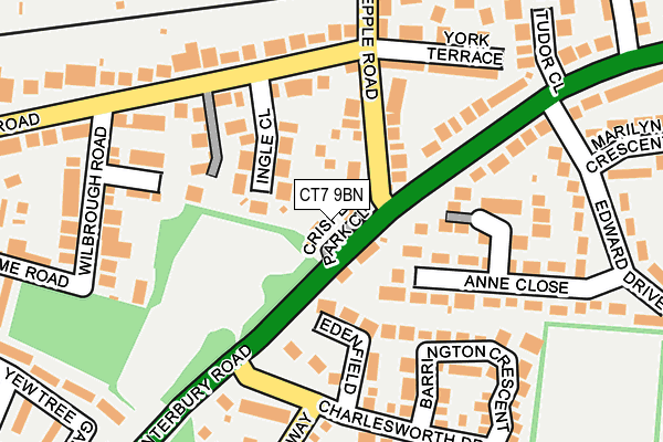 CT7 9BN map - OS OpenMap – Local (Ordnance Survey)