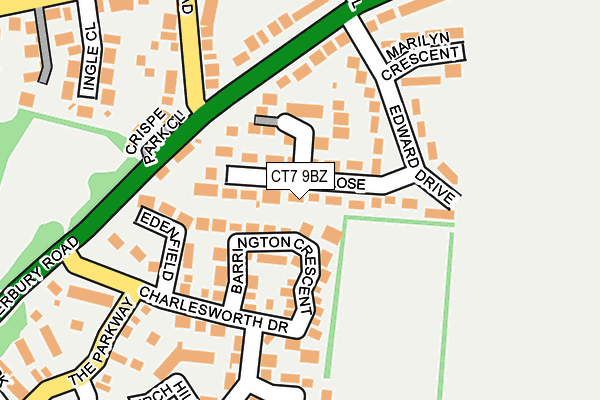 CT7 9BZ map - OS OpenMap – Local (Ordnance Survey)
