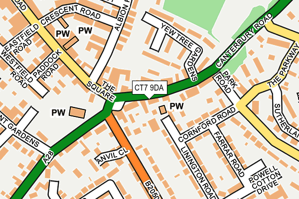 CT7 9DA map - OS OpenMap – Local (Ordnance Survey)