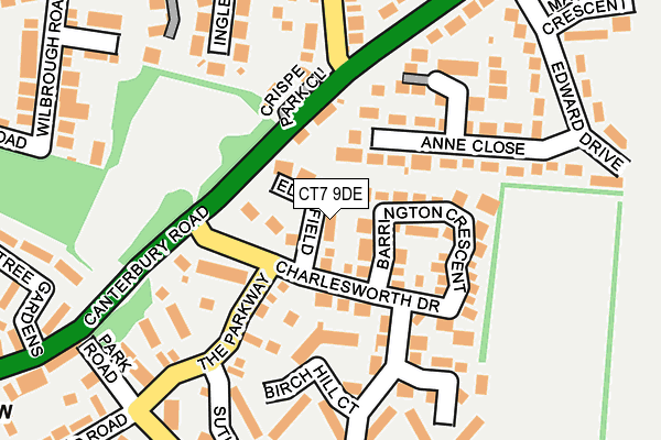 CT7 9DE map - OS OpenMap – Local (Ordnance Survey)