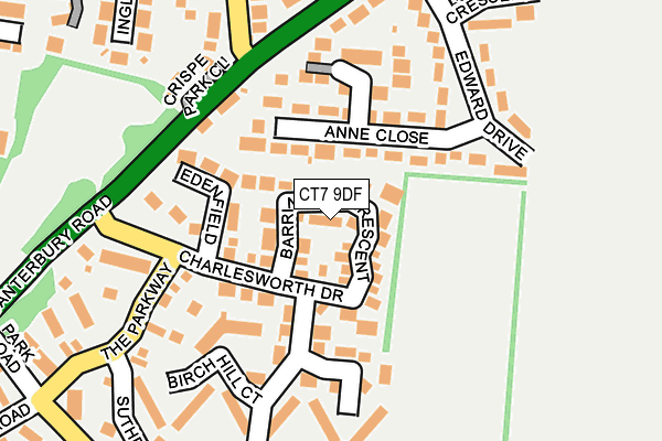 CT7 9DF map - OS OpenMap – Local (Ordnance Survey)
