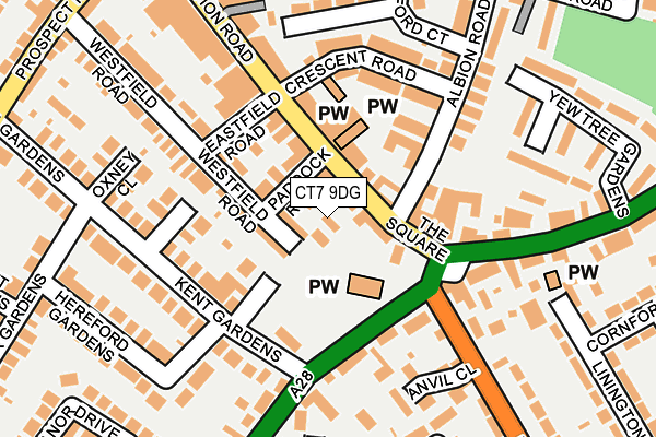 CT7 9DG map - OS OpenMap – Local (Ordnance Survey)