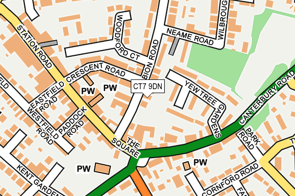 CT7 9DN map - OS OpenMap – Local (Ordnance Survey)