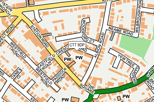 CT7 9DP map - OS OpenMap – Local (Ordnance Survey)