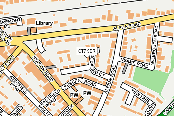 CT7 9DR map - OS OpenMap – Local (Ordnance Survey)