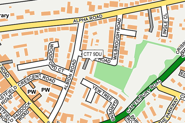 CT7 9DU map - OS OpenMap – Local (Ordnance Survey)