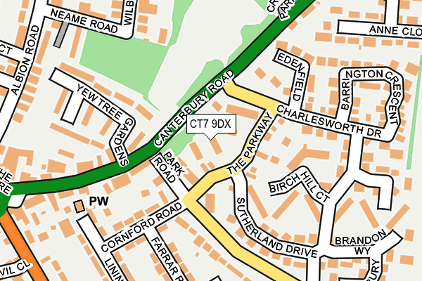 CT7 9DX map - OS OpenMap – Local (Ordnance Survey)