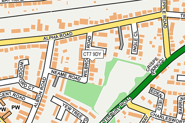 CT7 9DY map - OS OpenMap – Local (Ordnance Survey)