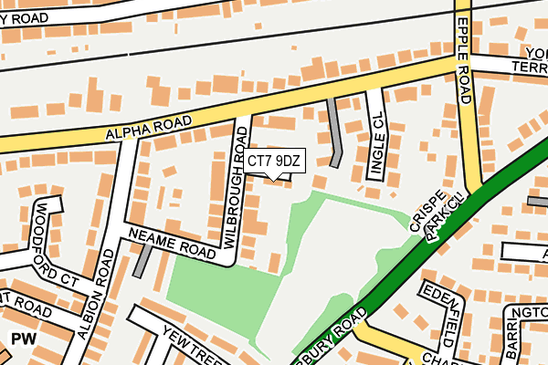 CT7 9DZ map - OS OpenMap – Local (Ordnance Survey)