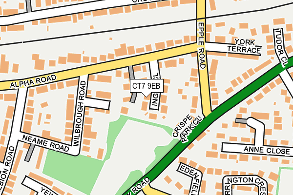 CT7 9EB map - OS OpenMap – Local (Ordnance Survey)
