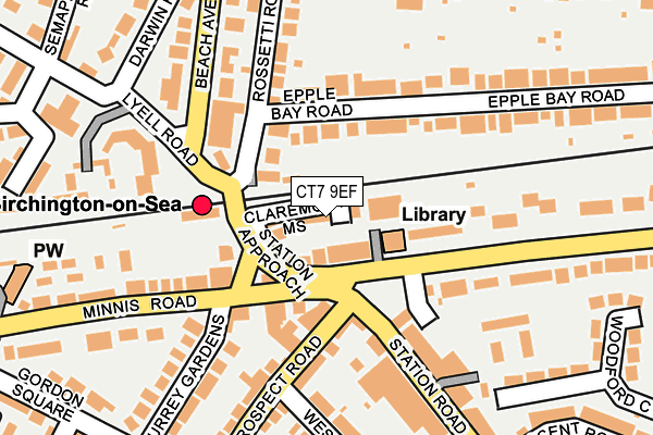 CT7 9EF map - OS OpenMap – Local (Ordnance Survey)